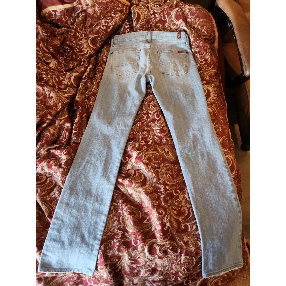 7 For All Mankind Women's Straight Leg Jeans Size 29, Light Wash - Picture 14 of 14
